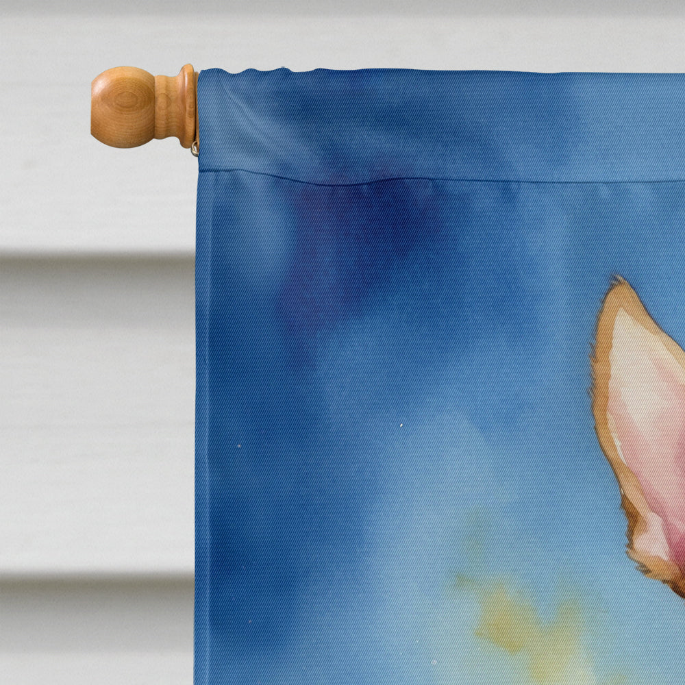 Fox Terrier My Angel House Flag 28x40 Porch Sleeve Pole Decorative Outside Yard Banner Artwork Wall Hanging, Polyester