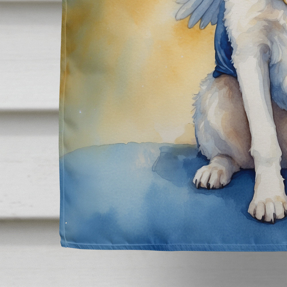 Fox Terrier My Angel House Flag 28x40 Porch Sleeve Pole Decorative Outside Yard Banner Artwork Wall Hanging, Polyester