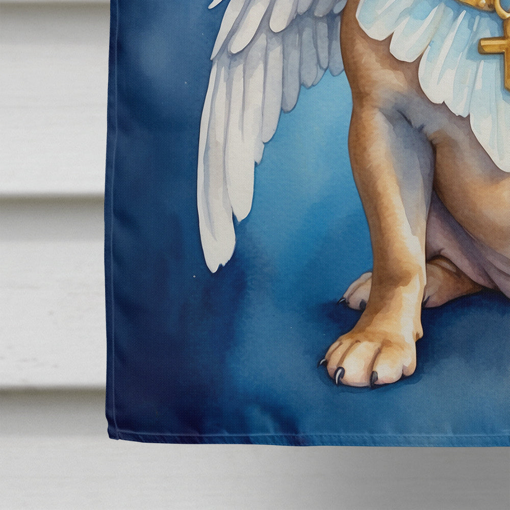 French Bulldog My Angel House Flag 28x40 Porch Sleeve Pole Decorative Outside Yard Banner Artwork Wall Hanging, Polyester