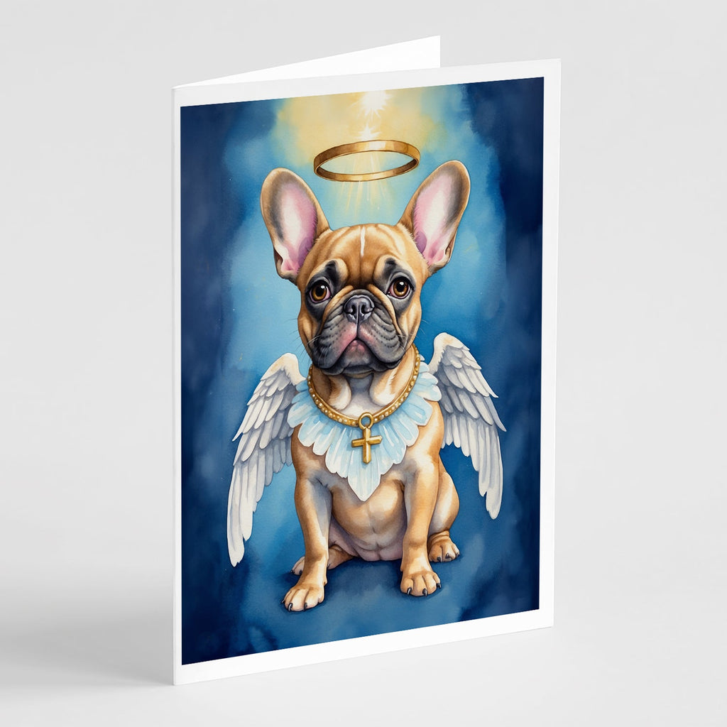 French Bulldog My Angel Greeting Cards Pack of 8 Blank Cards with Envelopes Whimsical A7 Size 5x7