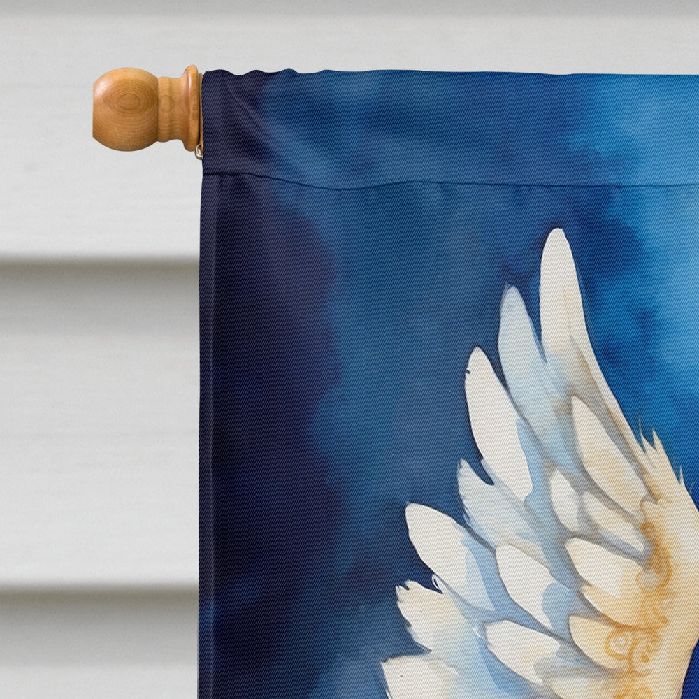 White German Shepherd My Angel House Flag 28x40 Porch Sleeve Pole Decorative Outside Yard Banner Artwork Wall Hanging, Polyester