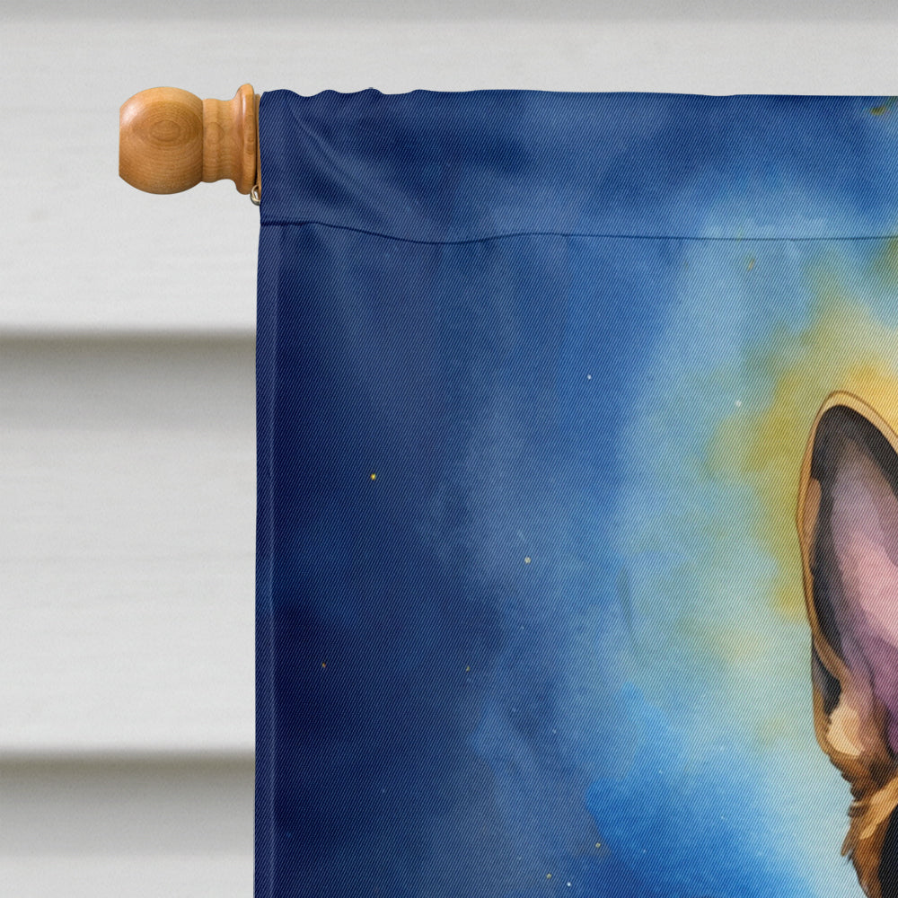 German Shepherd My Angel House Flag 28x40 Porch Sleeve Pole Decorative Outside Yard Banner Artwork Wall Hanging, Polyester