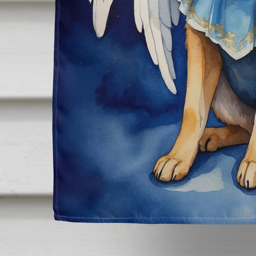 German Shepherd My Angel House Flag 28x40 Porch Sleeve Pole Decorative Outside Yard Banner Artwork Wall Hanging, Polyester