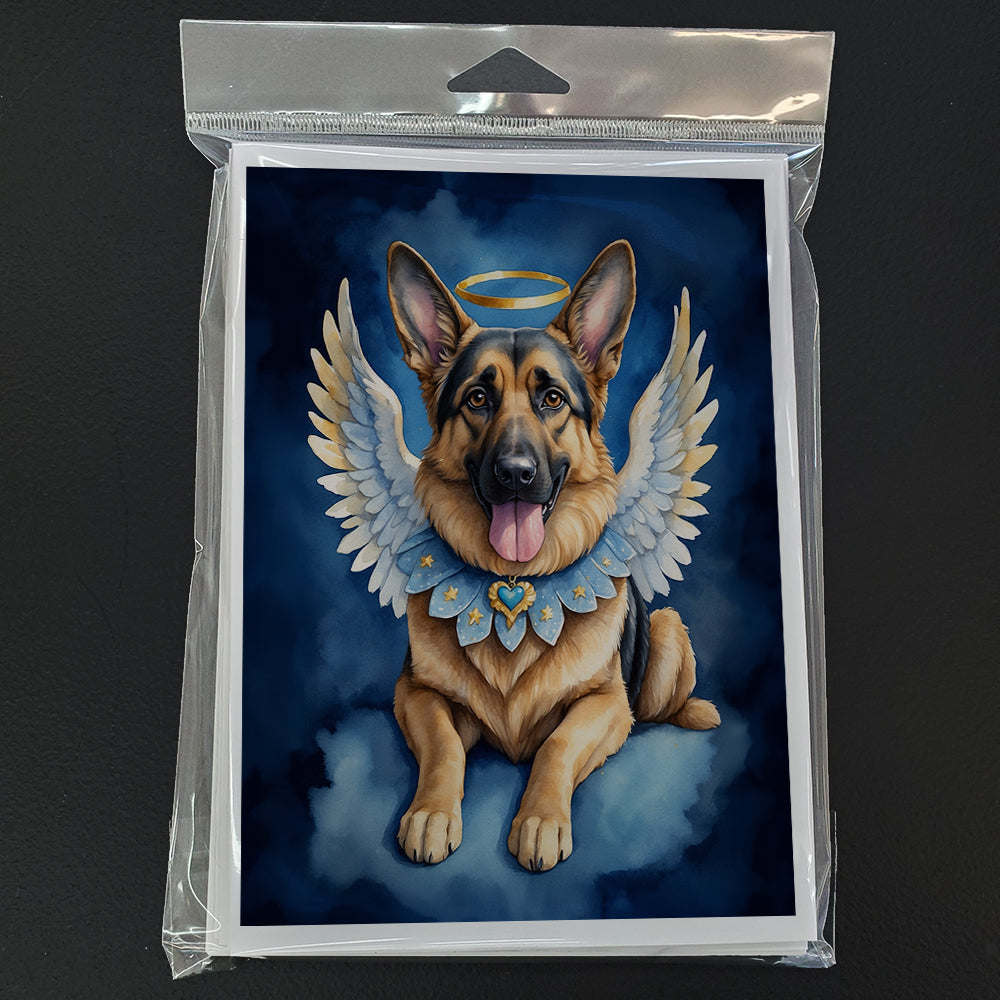 German Shepherd My Angel Greeting Cards Pack of 8 Blank Cards with Envelopes Whimsical A7 Size 5x7