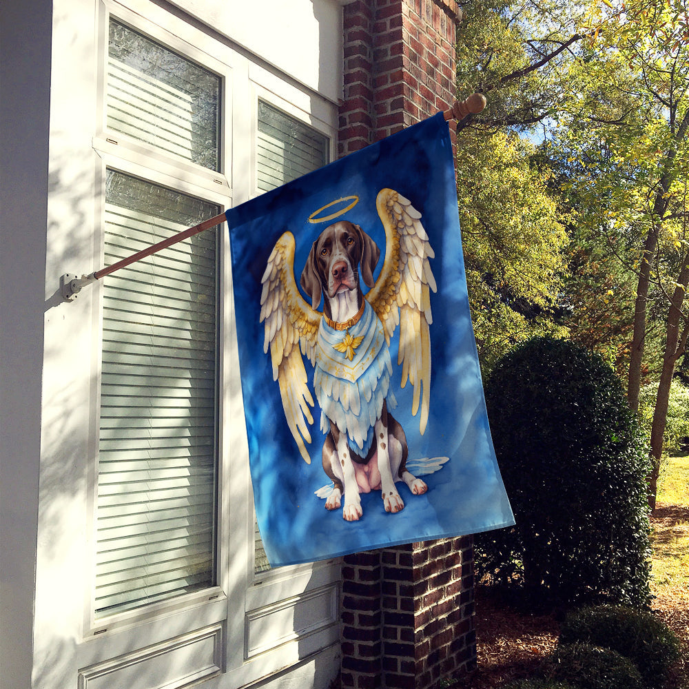 German Shorthaired Pointer My Angel House Flag 28x40 Porch Sleeve Pole Decorative Outside Yard Banner Artwork Wall Hanging, Polyester