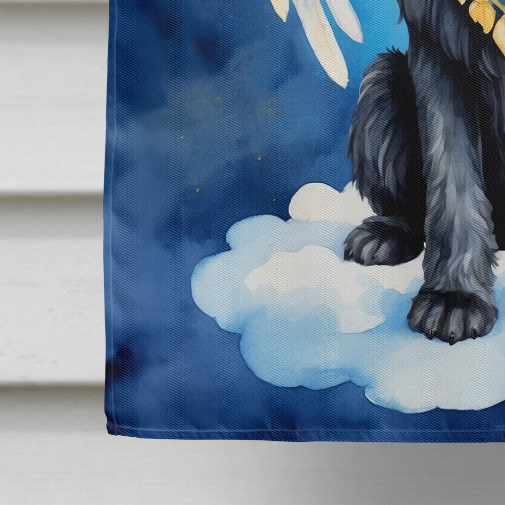 Giant Schnauzer My Angel House Flag 28x40 Porch Sleeve Pole Decorative Outside Yard Banner Artwork Wall Hanging, Polyester