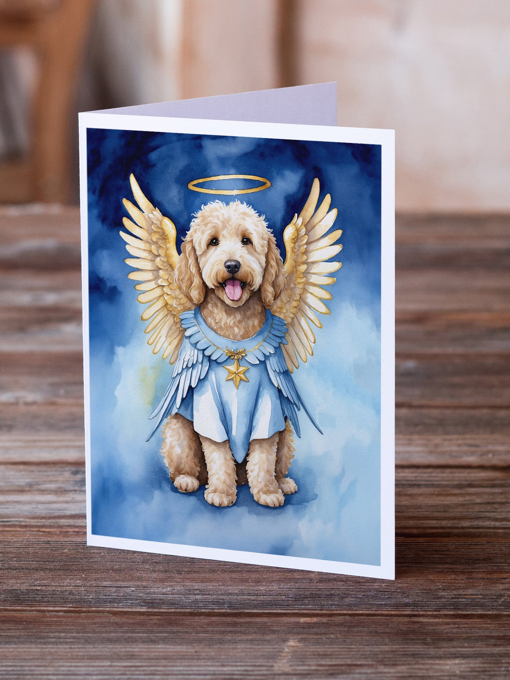 Goldendoodle My Angel Greeting Cards Pack of 8 Blank Cards with Envelopes Whimsical A7 Size 5x7