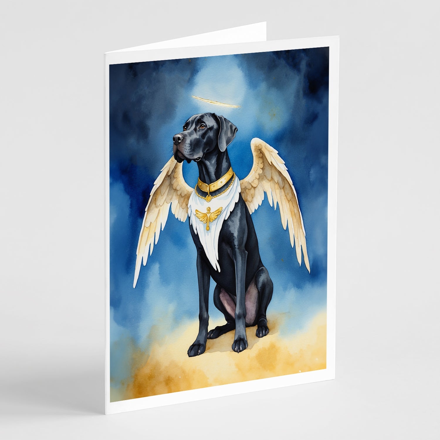Great Dane My Angel Greeting Cards Pack of 8 Blank Cards with Envelopes Whimsical A7 Size 5x7