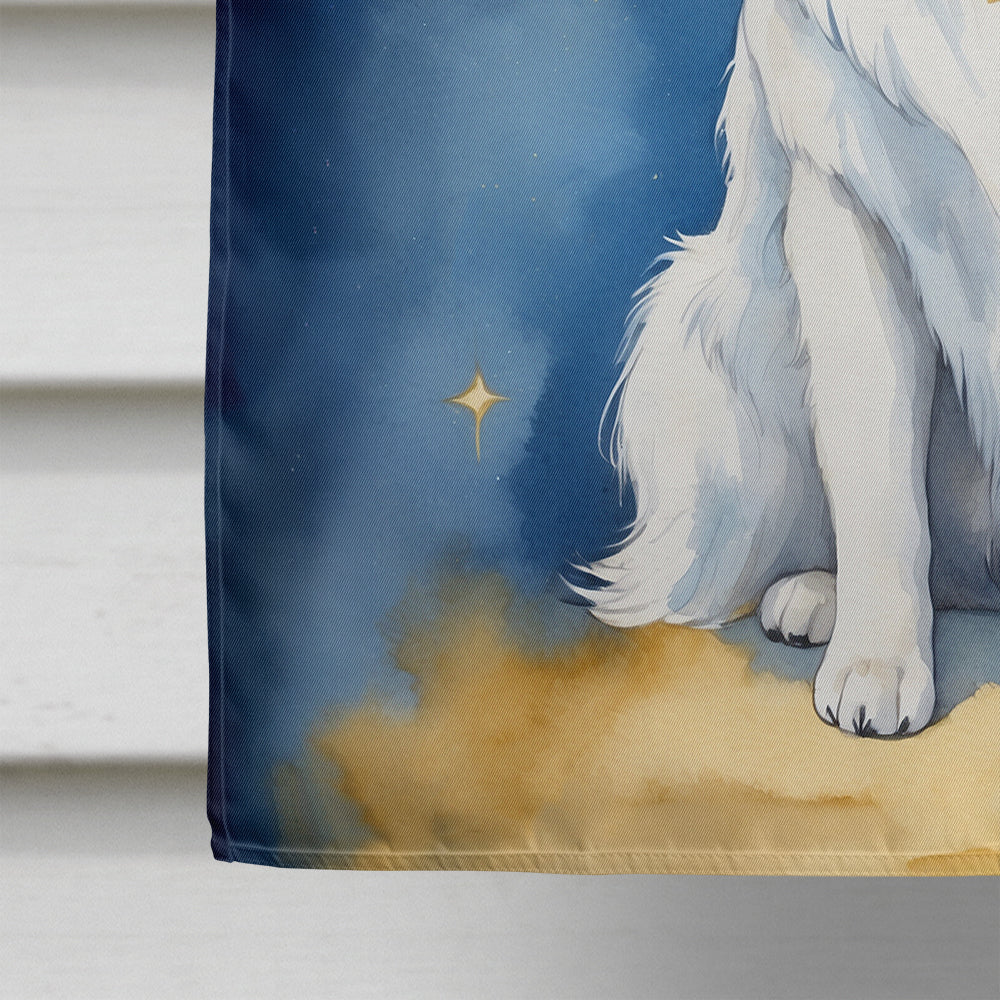 Great Pyrenees My Angel House Flag 28x40 Porch Sleeve Pole Decorative Outside Yard Banner Artwork Wall Hanging, Polyester