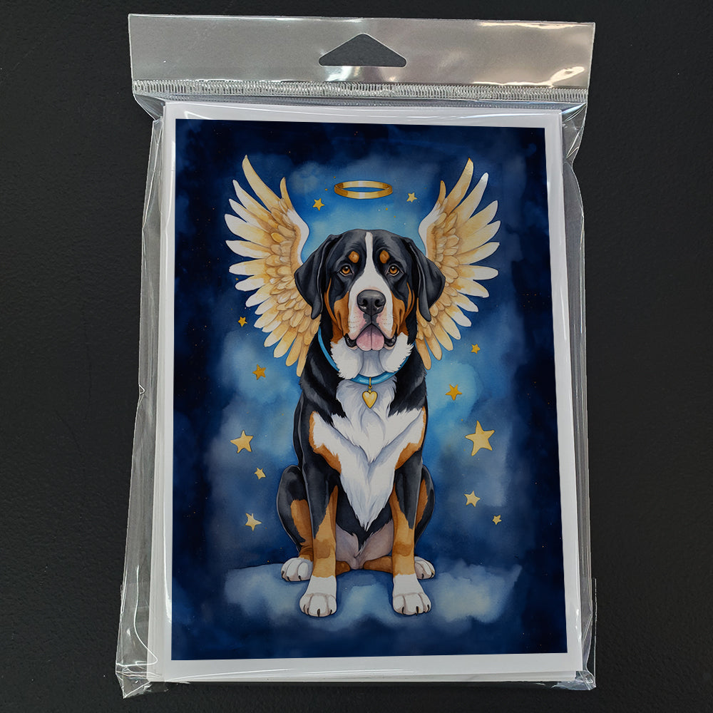 Greater Swiss Mountain Dog My Angel Greeting Cards Pack of 8 Blank Cards with Envelopes Whimsical A7 Size 5x7