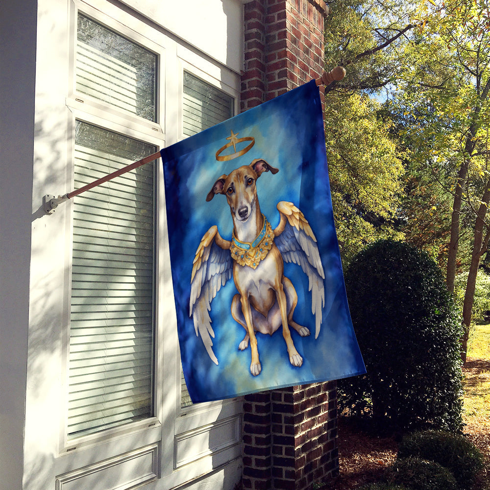Greyhound My Angel House Flag 28x40 Porch Sleeve Pole Decorative Outside Yard Banner Artwork Wall Hanging, Polyester