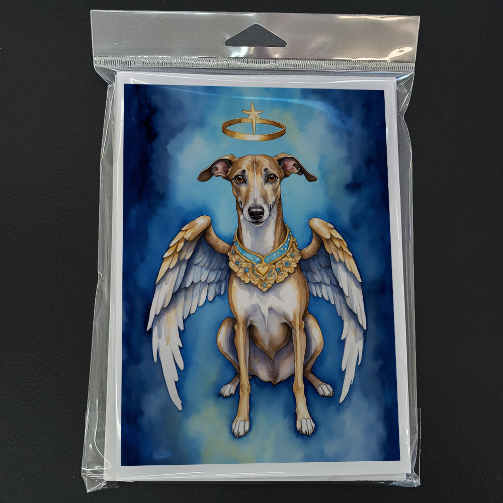 Greyhound My Angel Greeting Cards Pack of 8 Blank Cards with Envelopes Whimsical A7 Size 5x7