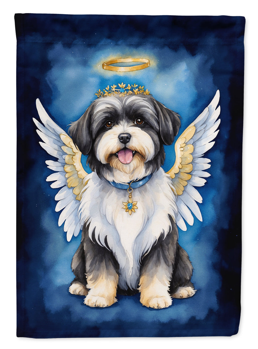 Havanese My Angel House Flag 28x40 Porch Sleeve Pole Decorative Outside Yard Banner Artwork Wall Hanging, Polyester