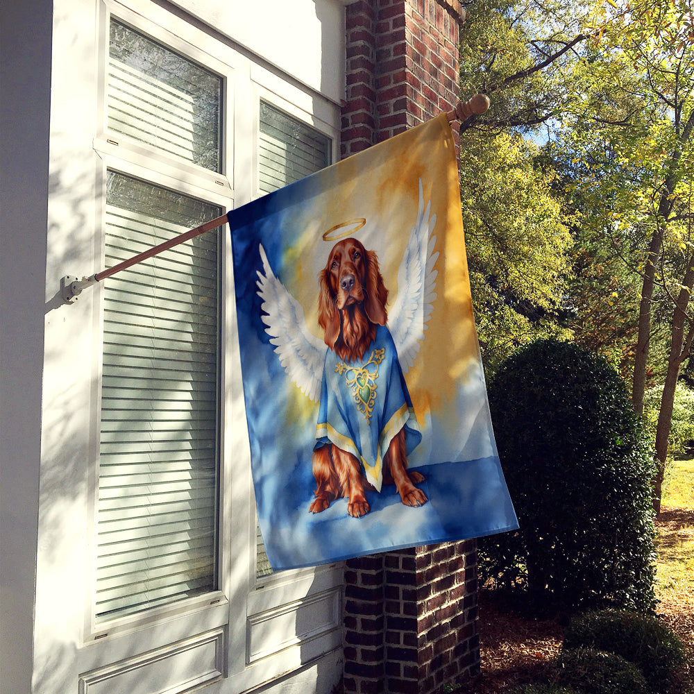 Irish Setter My Angel House Flag 28x40 Porch Sleeve Pole Decorative Outside Yard Banner Artwork Wall Hanging, Polyester
