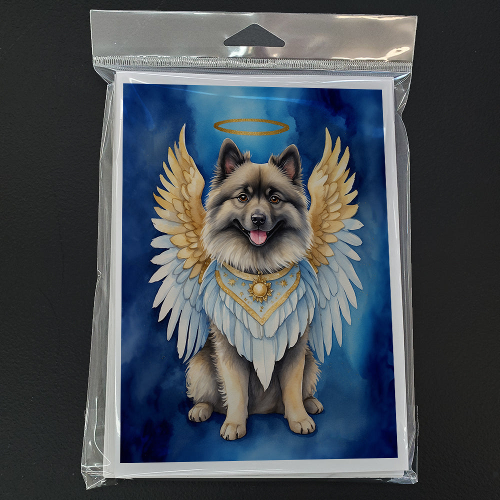 Keeshond My Angel Greeting Cards Pack of 8 Blank Cards with Envelopes Whimsical A7 Size 5x7