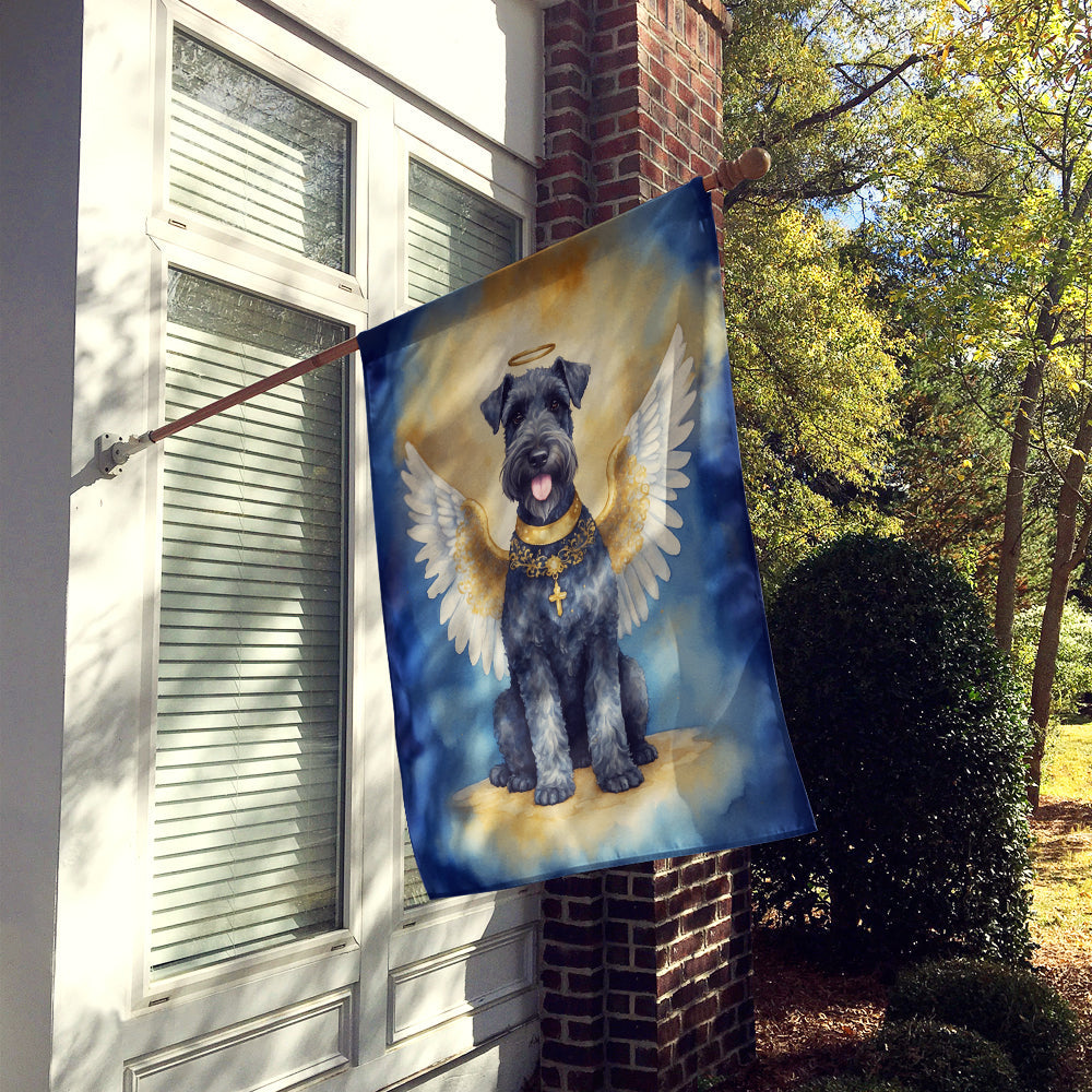 Kerry Blue Terrier My Angel House Flag 28x40 Porch Sleeve Pole Decorative Outside Yard Banner Artwork Wall Hanging, Polyester