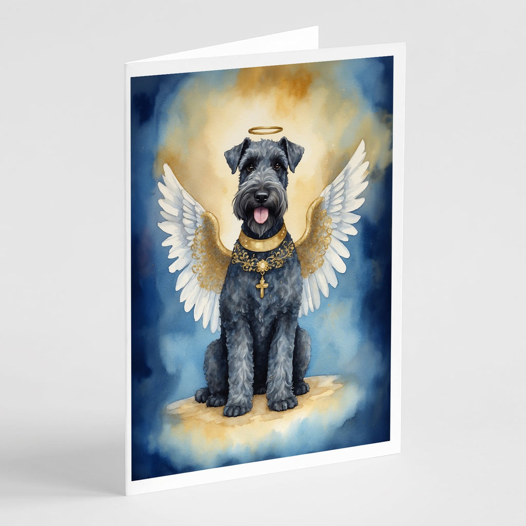 Kerry Blue Terrier My Angel Greeting Cards Pack of 8 Blank Cards with Envelopes Whimsical A7 Size 5x7