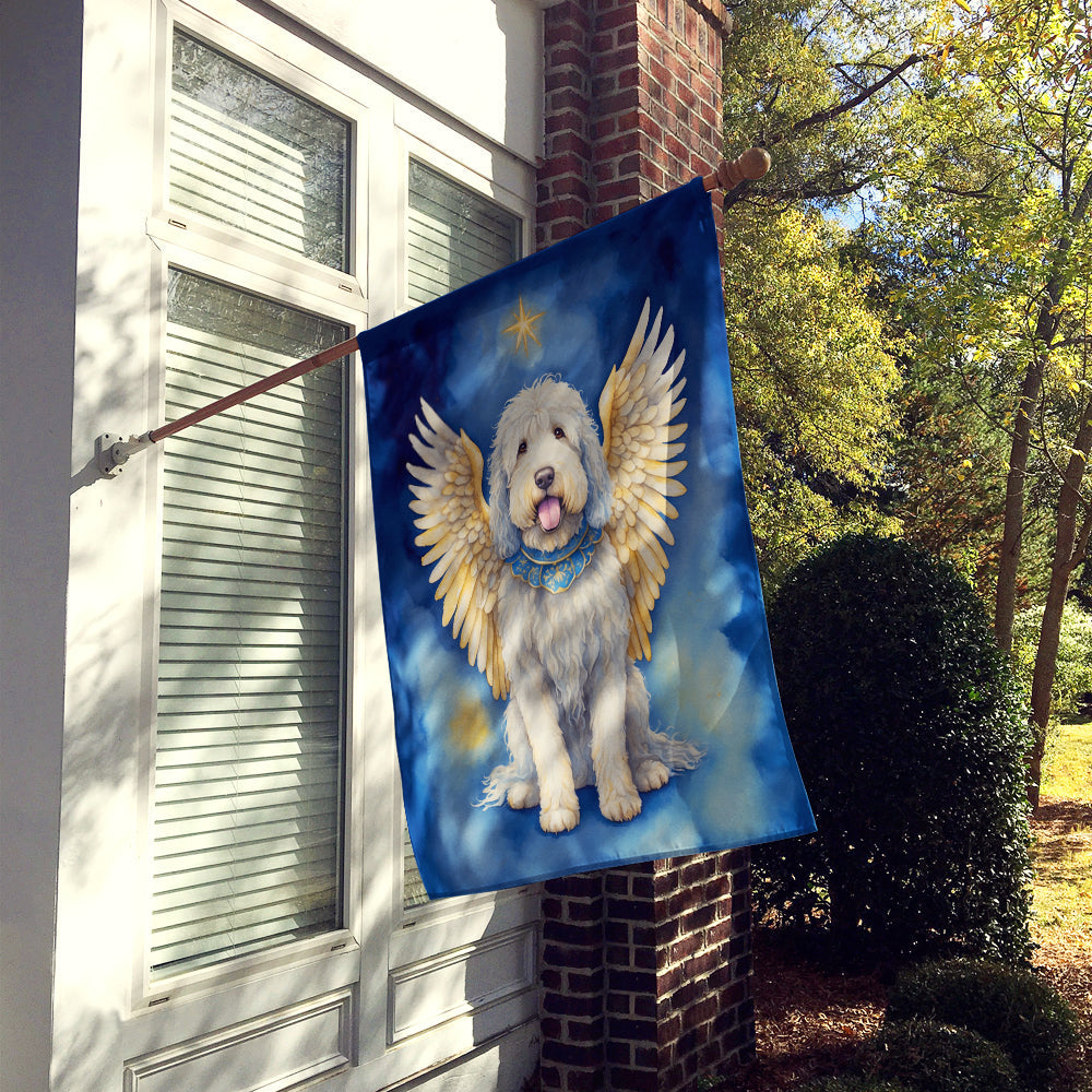 Komondor My Angel House Flag 28x40 Porch Sleeve Pole Decorative Outside Yard Banner Artwork Wall Hanging, Polyester