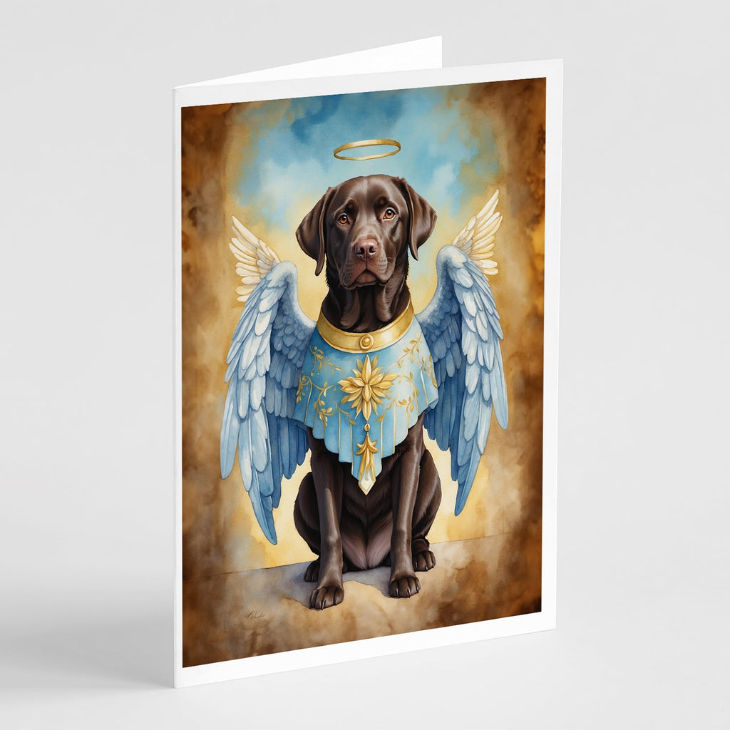 Chocolate Labrador Retriever My Angel Greeting Cards Pack of 8 Blank Cards with Envelopes Whimsical A7 Size 5x7
