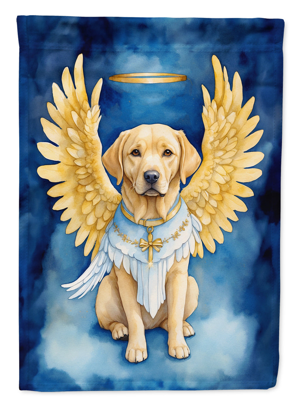 Yellow Chocolate Labrador Retriever My Angel House Flag 28x40 Porch Sleeve Pole Decorative Outside Yard Banner Artwork Wall Hanging, Polyester