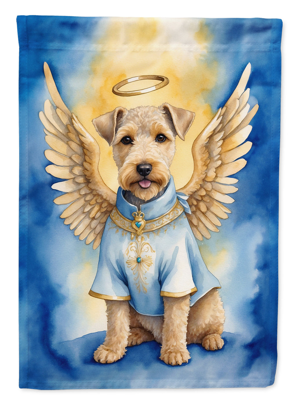 Lakeland Terrier My Angel House Flag 28x40 Porch Sleeve Pole Decorative Outside Yard Banner Artwork Wall Hanging, Polyester