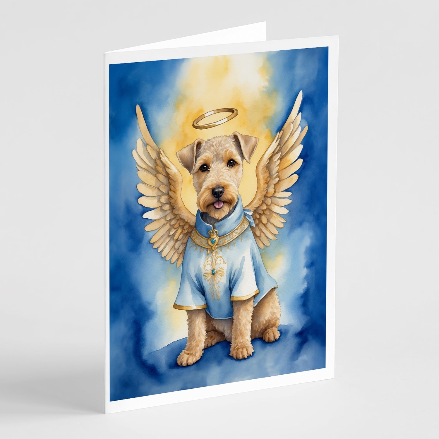 Lakeland Terrier My Angel Greeting Cards Pack of 8 Blank Cards with Envelopes Whimsical A7 Size 5x7