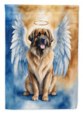 Leonberger My Angel House Flag 28x40 Porch Sleeve Pole Decorative Outside Yard Banner Artwork Wall Hanging, Polyester