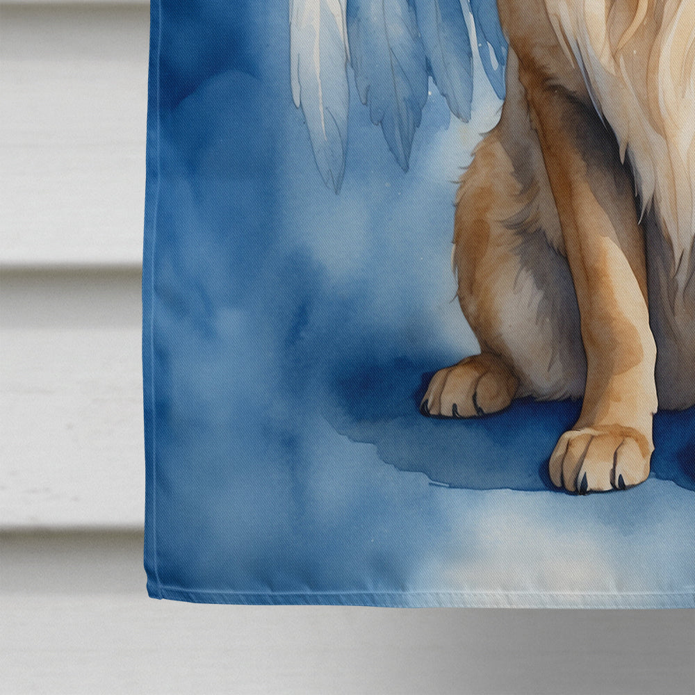 Leonberger My Angel House Flag 28x40 Porch Sleeve Pole Decorative Outside Yard Banner Artwork Wall Hanging, Polyester