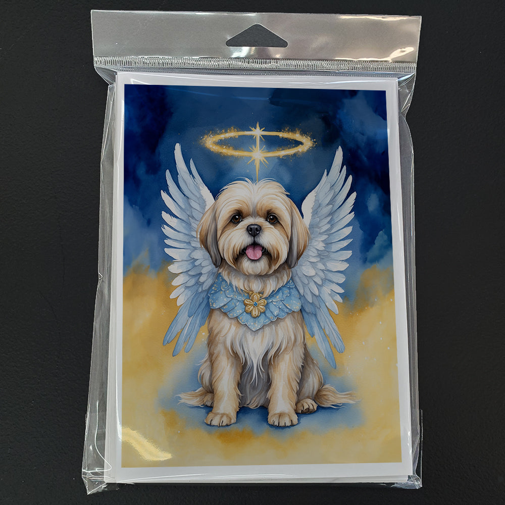 Lhasa Apso My Angel Greeting Cards Pack of 8 Blank Cards with Envelopes Whimsical A7 Size 5x7