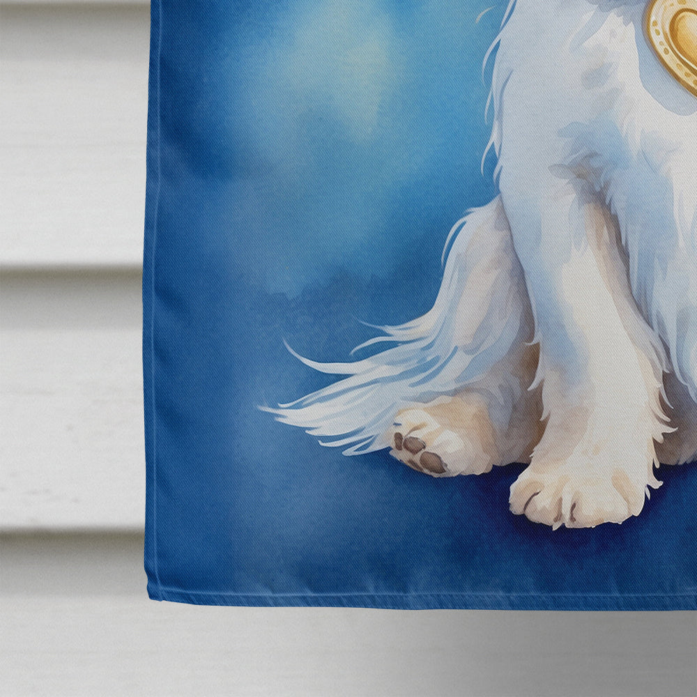 Maltese My Angel House Flag 28x40 Porch Sleeve Pole Decorative Outside Yard Banner Artwork Wall Hanging, Polyester