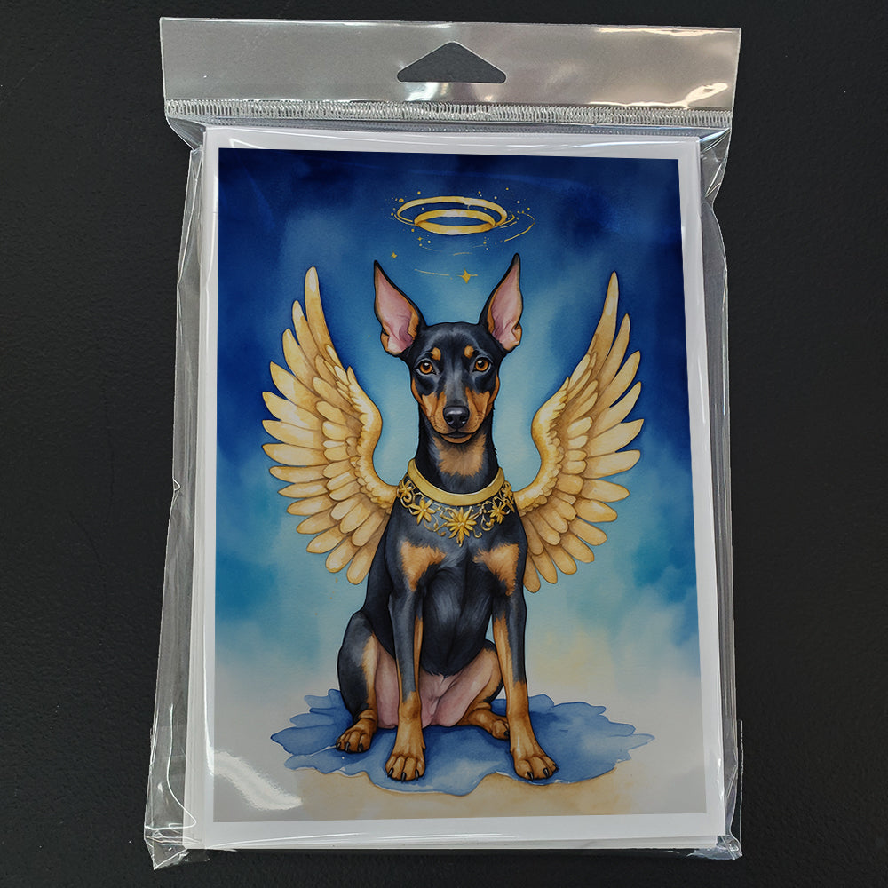 Manchester Terrier My Angel Greeting Cards Pack of 8 Blank Cards with Envelopes Whimsical A7 Size 5x7