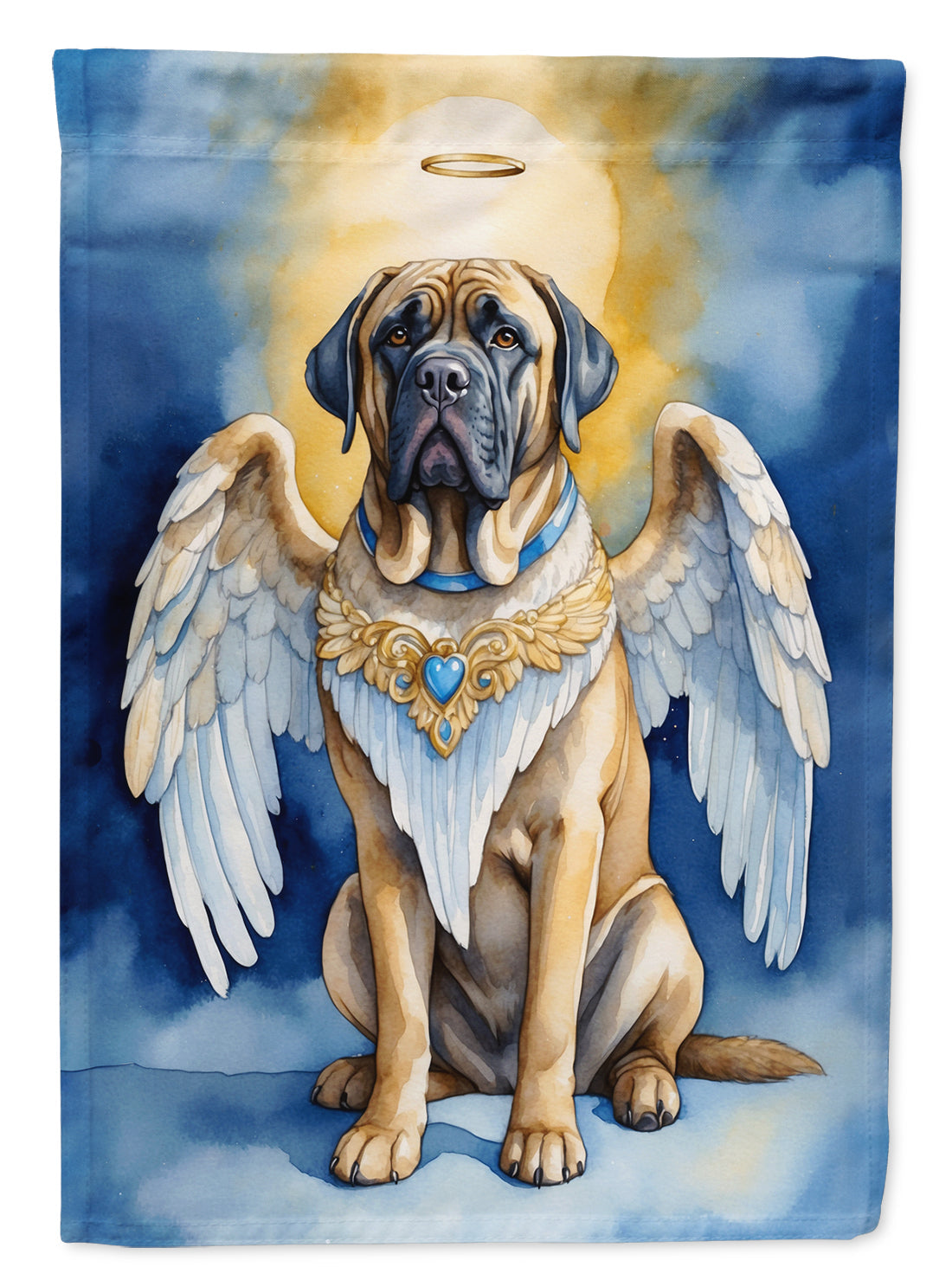 Mastiff My Angel House Flag 28x40 Porch Sleeve Pole Decorative Outside Yard Banner Artwork Wall Hanging, Polyester