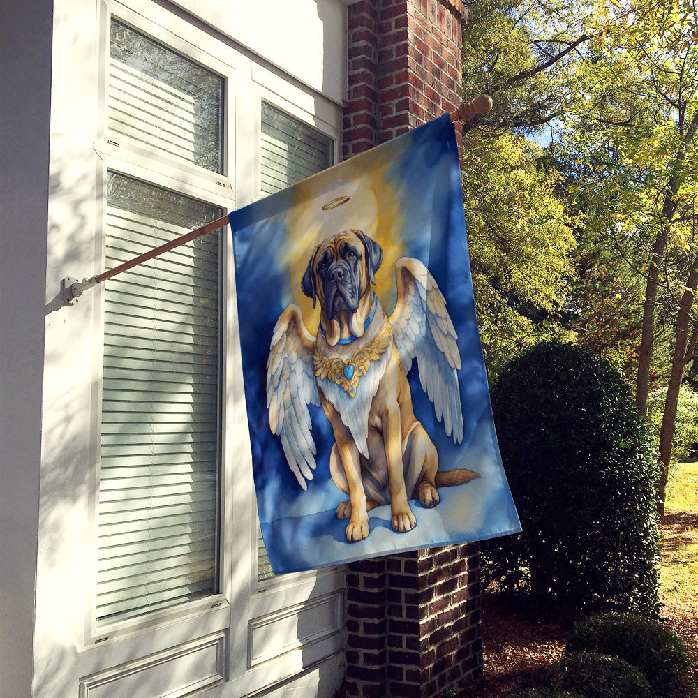 Mastiff My Angel House Flag 28x40 Porch Sleeve Pole Decorative Outside Yard Banner Artwork Wall Hanging, Polyester