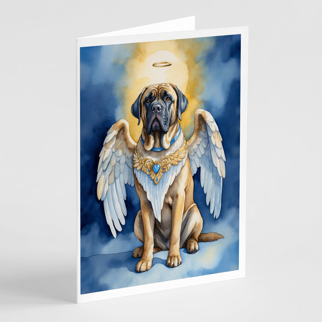 Mastiff My Angel Greeting Cards Pack of 8 Blank Cards with Envelopes Whimsical A7 Size 5x7