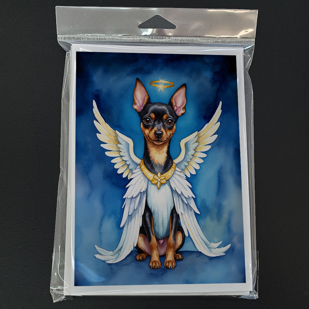 Miniature Pinscher My Angel Greeting Cards Pack of 8 Blank Cards with Envelopes Whimsical A7 Size 5x7