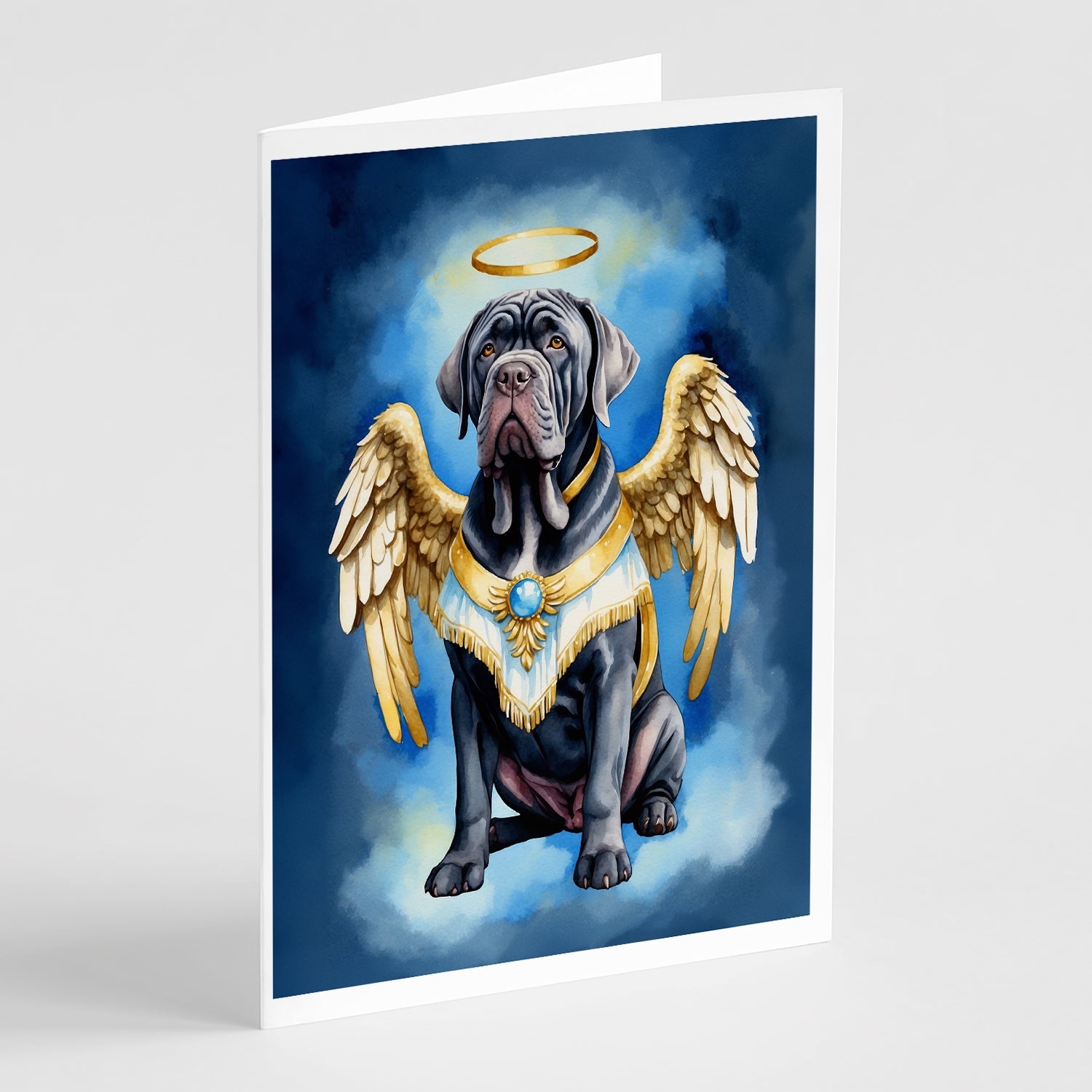 Neapolitan Mastiff My Angel Greeting Cards Pack of 8 Blank Cards with Envelopes Whimsical A7 Size 5x7