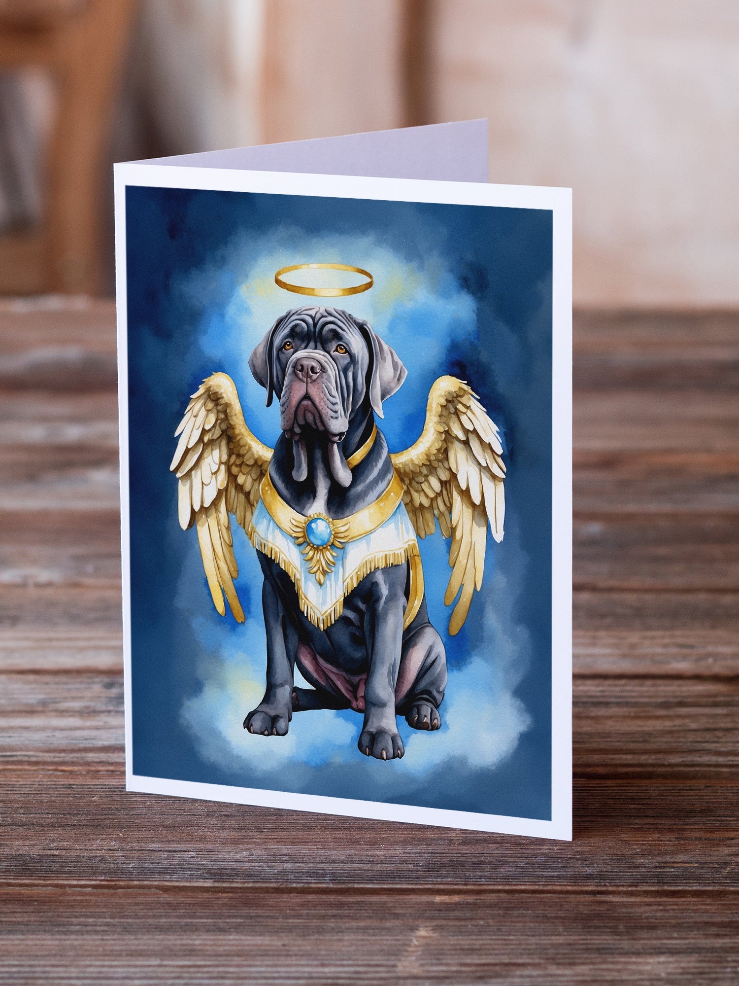 Neapolitan Mastiff My Angel Greeting Cards Pack of 8 Blank Cards with Envelopes Whimsical A7 Size 5x7