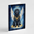 Newfoundland My Angel Greeting Cards Pack of 8 Blank Cards with Envelopes Whimsical A7 Size 5x7