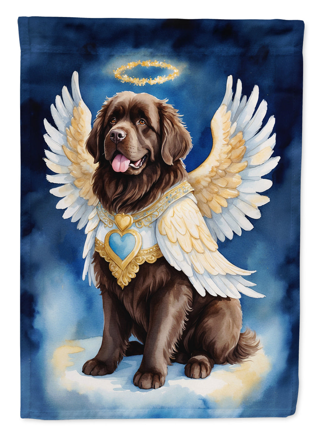 Newfoundland My Angel House Flag 28x40 Porch Sleeve Pole Decorative Outside Yard Banner Artwork Wall Hanging, Polyester