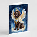 Newfoundland My Angel Greeting Cards Pack of 8 Blank Cards with Envelopes Whimsical A7 Size 5x7