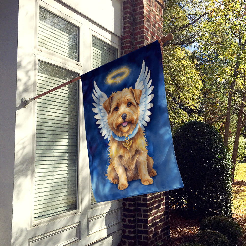 Norfolk Terrier My Angel House Flag 28x40 Porch Sleeve Pole Decorative Outside Yard Banner Artwork Wall Hanging, Polyester