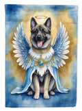 Norwegian Elkhound My Angel House Flag 28x40 Porch Sleeve Pole Decorative Outside Yard Banner Artwork Wall Hanging, Polyester
