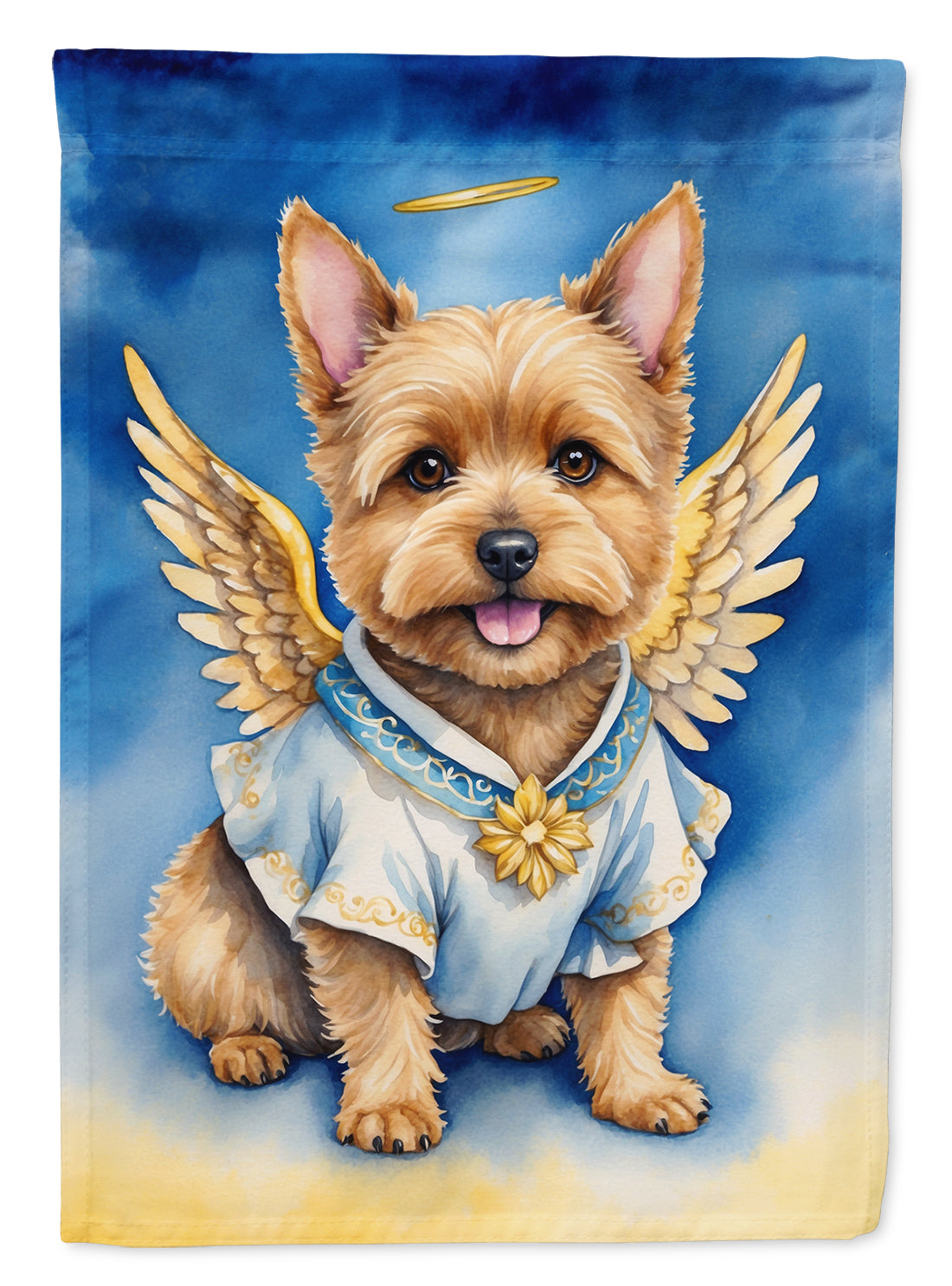 Norwich Terrier My Angel House Flag 28x40 Porch Sleeve Pole Decorative Outside Yard Banner Artwork Wall Hanging, Polyester