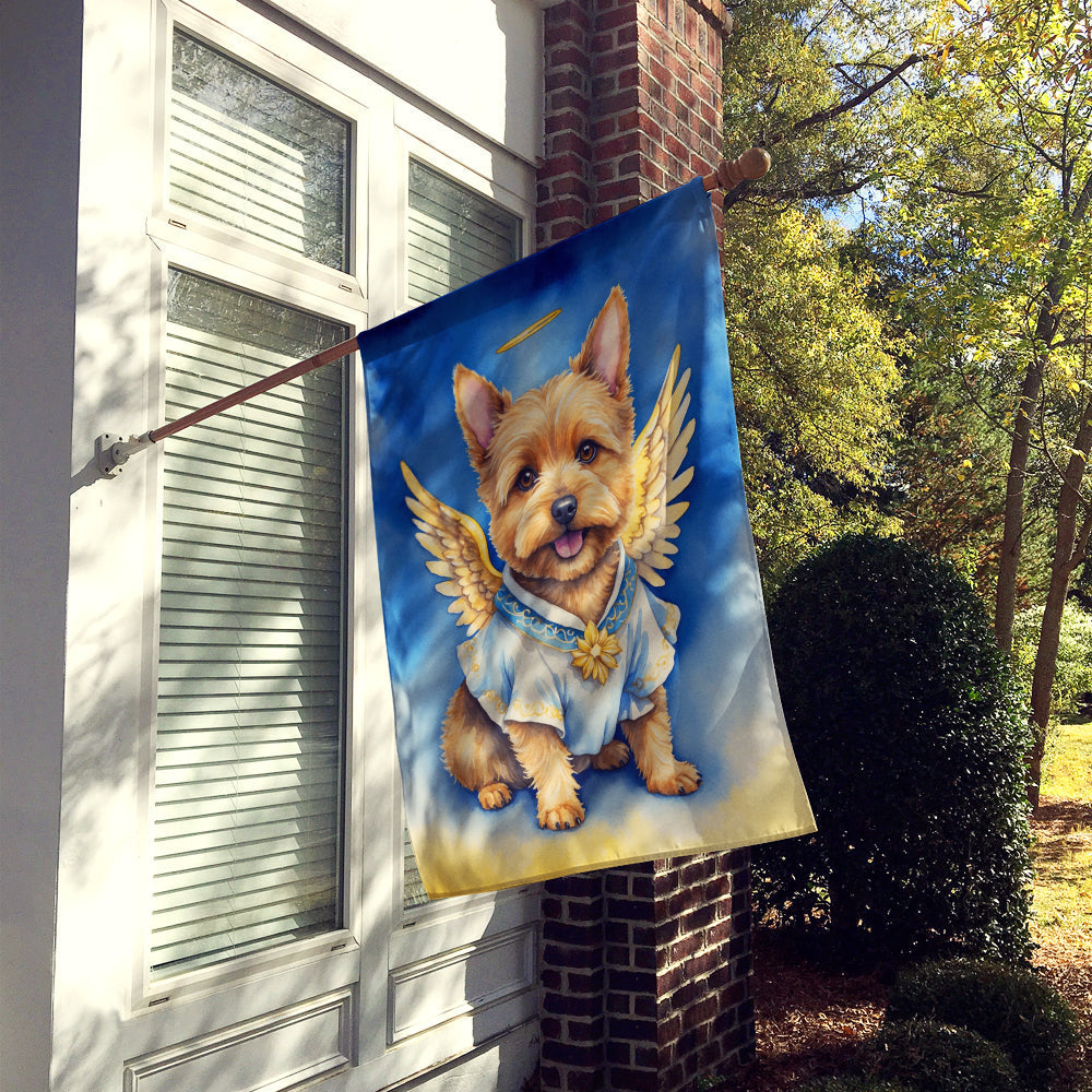 Norwich Terrier My Angel House Flag 28x40 Porch Sleeve Pole Decorative Outside Yard Banner Artwork Wall Hanging, Polyester