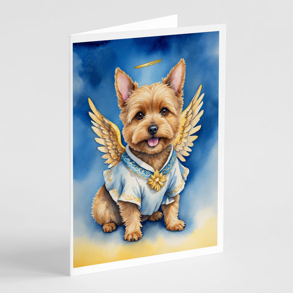 Norwich Terrier My Angel Greeting Cards Pack of 8 Blank Cards with Envelopes Whimsical A7 Size 5x7