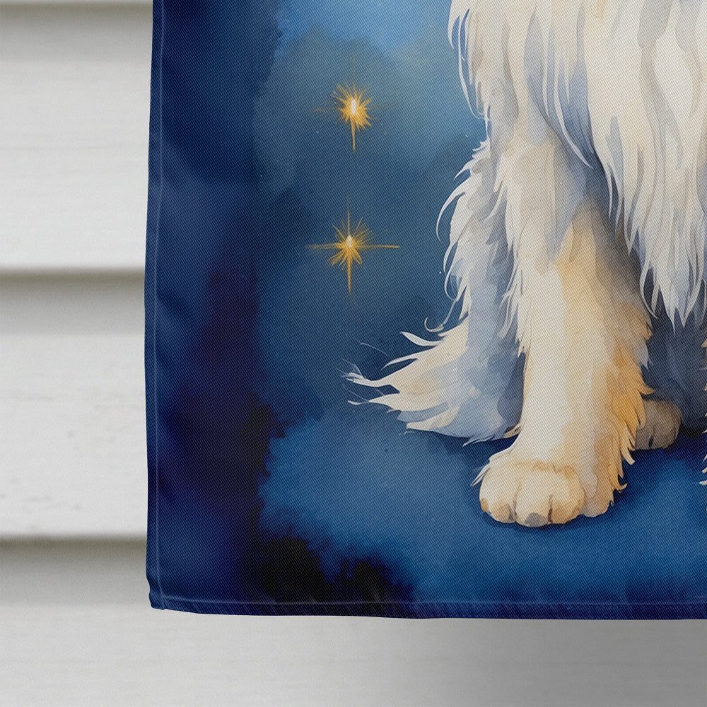 Old English Sheepdog My Angel House Flag 28x40 Porch Sleeve Pole Decorative Outside Yard Banner Artwork Wall Hanging, Polyester