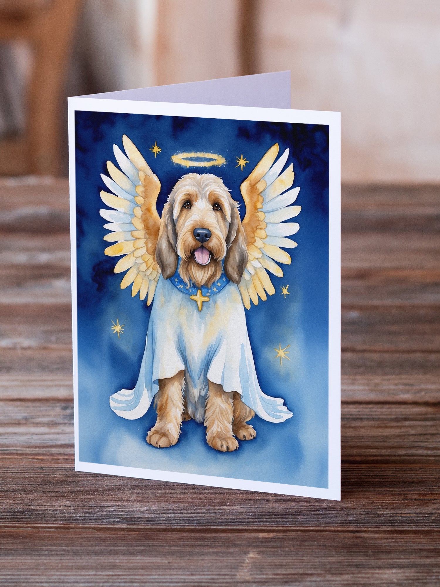 Otterhound My Angel Greeting Cards Pack of 8 Blank Cards with Envelopes Whimsical A7 Size 5x7