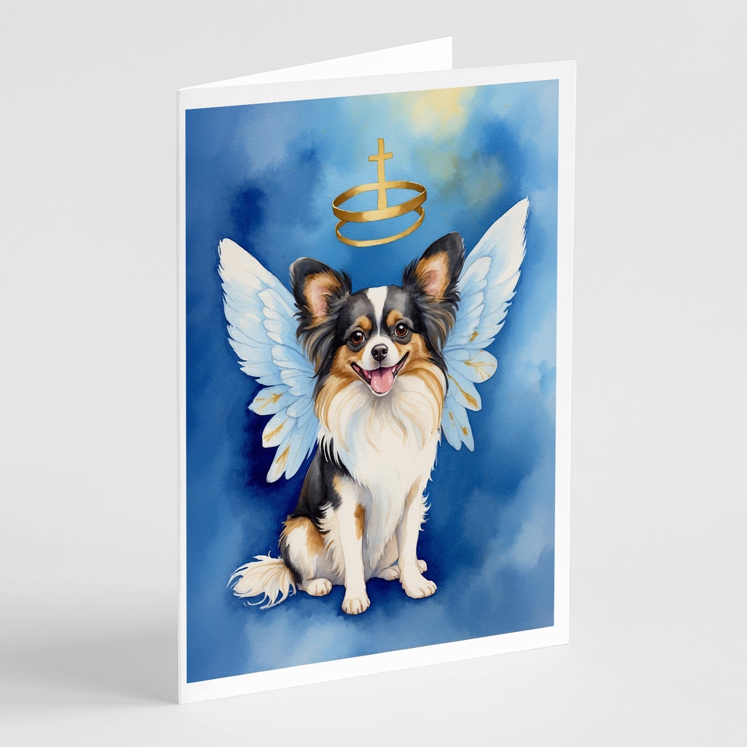 Papillon My Angel Greeting Cards Pack of 8 Blank Cards with Envelopes Whimsical A7 Size 5x7