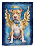 Pit Bull Terrier My Angel House Flag 28x40 Porch Sleeve Pole Decorative Outside Yard Banner Artwork Wall Hanging, Polyester