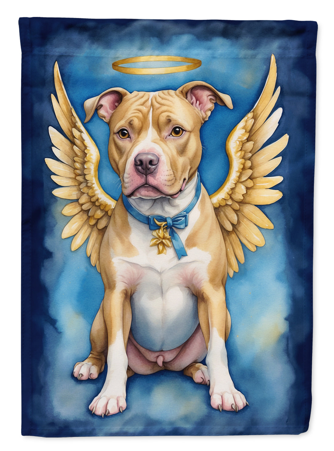 Pit Bull Terrier My Angel House Flag 28x40 Porch Sleeve Pole Decorative Outside Yard Banner Artwork Wall Hanging, Polyester